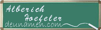 Alberich Hoefeler Visitenkarte